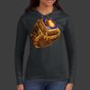 Ladies 100% Ring Spun Cotton Long Sleeve Hooded T Shirt Thumbnail