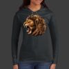 Ladies 100% Ring Spun Cotton Long Sleeve Hooded T Shirt Thumbnail