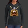 Ladies 100% Ring Spun Cotton Long Sleeve Hooded T Shirt Thumbnail