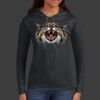 Ladies 100% Ring Spun Cotton Long Sleeve Hooded T Shirt Thumbnail