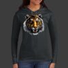 Ladies 100% Ring Spun Cotton Long Sleeve Hooded T Shirt Thumbnail