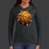 Ladies 100% Ring Spun Cotton Long Sleeve Hooded T Shirt Thumbnail