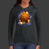 Ladies 100% Ring Spun Cotton Long Sleeve Hooded T Shirt Thumbnail