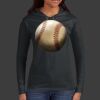 Ladies 100% Ring Spun Cotton Long Sleeve Hooded T Shirt Thumbnail