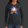 Ladies 100% Ring Spun Cotton Long Sleeve Hooded T Shirt Thumbnail