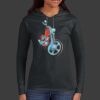 Ladies 100% Ring Spun Cotton Long Sleeve Hooded T Shirt Thumbnail