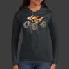 Ladies 100% Ring Spun Cotton Long Sleeve Hooded T Shirt Thumbnail