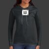 Ladies 100% Ring Spun Cotton Long Sleeve Hooded T Shirt Thumbnail