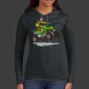 Ladies 100% Ring Spun Cotton Long Sleeve Hooded T Shirt Thumbnail