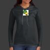 Ladies 100% Ring Spun Cotton Long Sleeve Hooded T Shirt Thumbnail