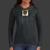 Ladies 100% Ring Spun Cotton Long Sleeve Hooded T Shirt Thumbnail
