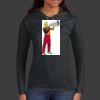 Ladies 100% Ring Spun Cotton Long Sleeve Hooded T Shirt Thumbnail