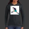 Ladies 100% Ring Spun Cotton Long Sleeve Hooded T Shirt Thumbnail