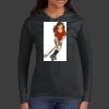 Ladies 100% Ring Spun Cotton Long Sleeve Hooded T Shirt Thumbnail