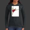 Ladies 100% Ring Spun Cotton Long Sleeve Hooded T Shirt Thumbnail