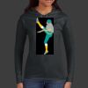 Ladies 100% Ring Spun Cotton Long Sleeve Hooded T Shirt Thumbnail