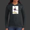 Ladies 100% Ring Spun Cotton Long Sleeve Hooded T Shirt Thumbnail