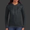 Ladies 100% Ring Spun Cotton Long Sleeve Hooded T Shirt Thumbnail