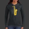 Ladies 100% Ring Spun Cotton Long Sleeve Hooded T Shirt Thumbnail