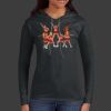 Ladies 100% Ring Spun Cotton Long Sleeve Hooded T Shirt Thumbnail