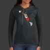 Ladies 100% Ring Spun Cotton Long Sleeve Hooded T Shirt Thumbnail