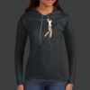 Ladies 100% Ring Spun Cotton Long Sleeve Hooded T Shirt Thumbnail