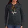 Ladies 100% Ring Spun Cotton Long Sleeve Hooded T Shirt Thumbnail