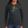 Ladies 100% Ring Spun Cotton Long Sleeve Hooded T Shirt Thumbnail