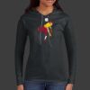Ladies 100% Ring Spun Cotton Long Sleeve Hooded T Shirt Thumbnail
