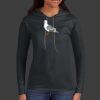 Ladies 100% Ring Spun Cotton Long Sleeve Hooded T Shirt Thumbnail