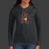 Ladies 100% Ring Spun Cotton Long Sleeve Hooded T Shirt Thumbnail