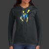 Ladies 100% Ring Spun Cotton Long Sleeve Hooded T Shirt Thumbnail