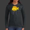 Ladies 100% Ring Spun Cotton Long Sleeve Hooded T Shirt Thumbnail
