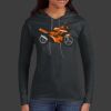 Ladies 100% Ring Spun Cotton Long Sleeve Hooded T Shirt Thumbnail