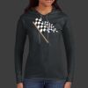 Ladies 100% Ring Spun Cotton Long Sleeve Hooded T Shirt Thumbnail