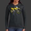 Ladies 100% Ring Spun Cotton Long Sleeve Hooded T Shirt Thumbnail