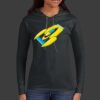 Ladies 100% Ring Spun Cotton Long Sleeve Hooded T Shirt Thumbnail
