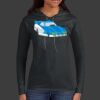 Ladies 100% Ring Spun Cotton Long Sleeve Hooded T Shirt Thumbnail