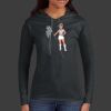 Ladies 100% Ring Spun Cotton Long Sleeve Hooded T Shirt Thumbnail