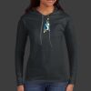 Ladies 100% Ring Spun Cotton Long Sleeve Hooded T Shirt Thumbnail