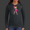 Ladies 100% Ring Spun Cotton Long Sleeve Hooded T Shirt Thumbnail