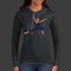 Ladies 100% Ring Spun Cotton Long Sleeve Hooded T Shirt Thumbnail