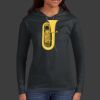 Ladies 100% Ring Spun Cotton Long Sleeve Hooded T Shirt Thumbnail