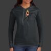 Ladies 100% Ring Spun Cotton Long Sleeve Hooded T Shirt Thumbnail