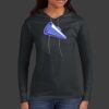 Ladies 100% Ring Spun Cotton Long Sleeve Hooded T Shirt Thumbnail