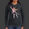 Ladies 100% Ring Spun Cotton Long Sleeve Hooded T Shirt Thumbnail