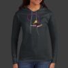 Ladies 100% Ring Spun Cotton Long Sleeve Hooded T Shirt Thumbnail