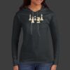 Ladies 100% Ring Spun Cotton Long Sleeve Hooded T Shirt Thumbnail