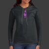 Ladies 100% Ring Spun Cotton Long Sleeve Hooded T Shirt Thumbnail