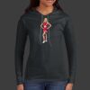 Ladies 100% Ring Spun Cotton Long Sleeve Hooded T Shirt Thumbnail